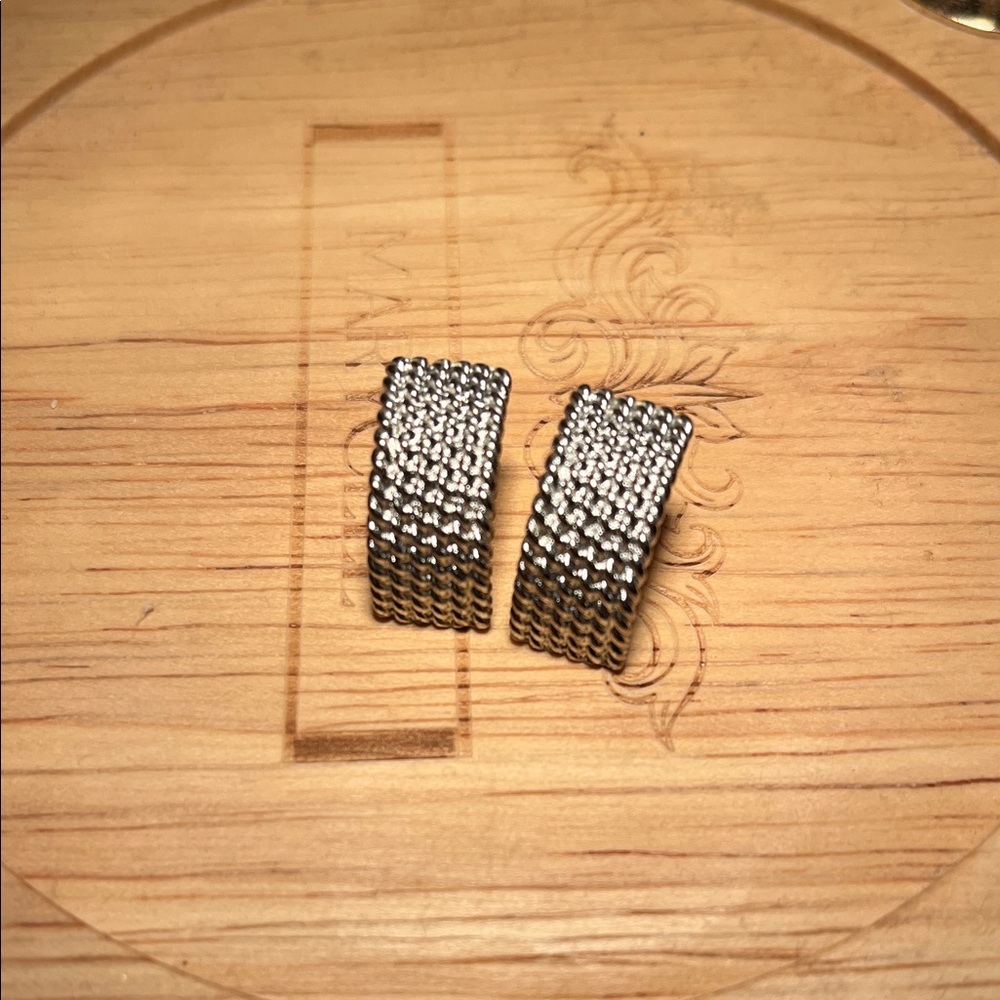 Authentic Vintage Monet Silver Plated Earrings